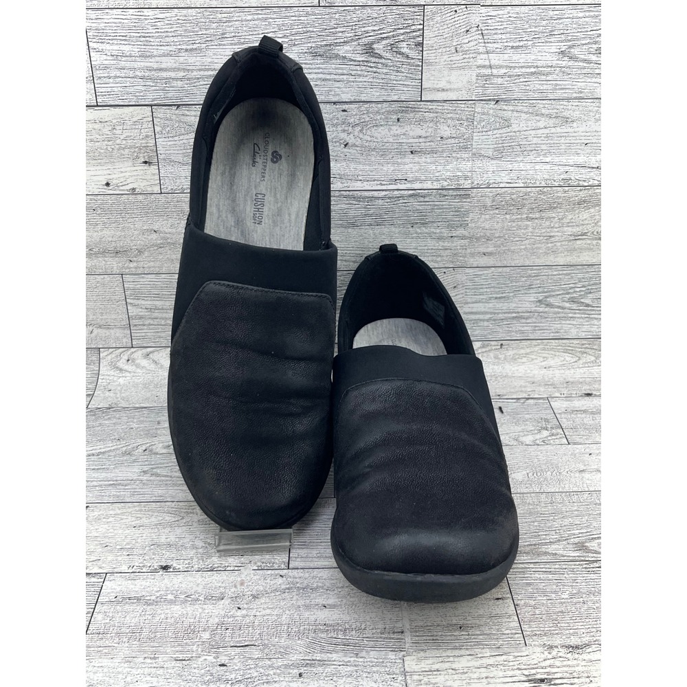 Clarks Cloudsteppers Sillian 2.0 Moon Black Slip On Loafers Women Size 8.5 M